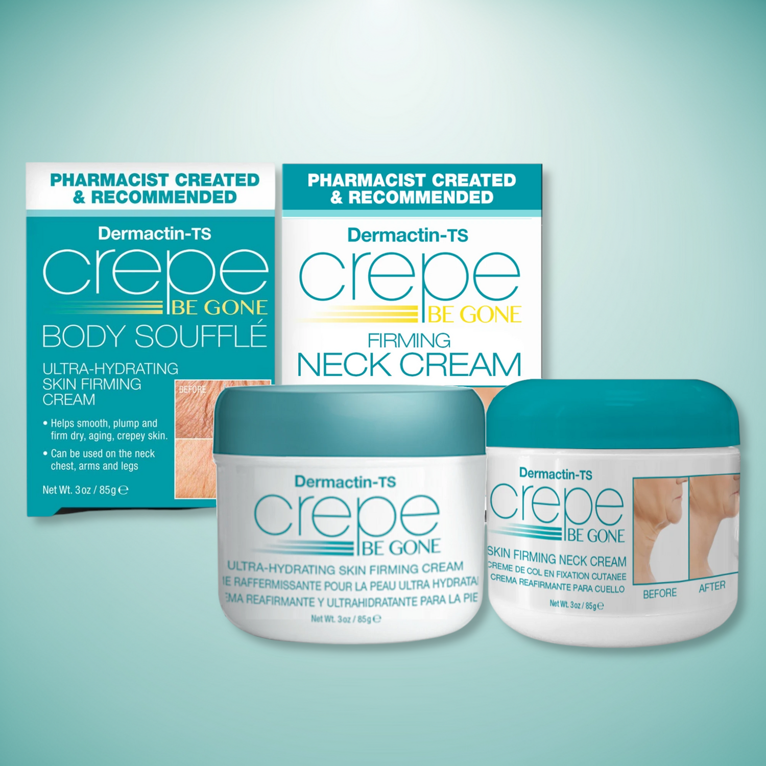 Crepe Be Gone Body Souffle 3 oz. AND Firming Neck Cream 3 oz. (2-PC SET)