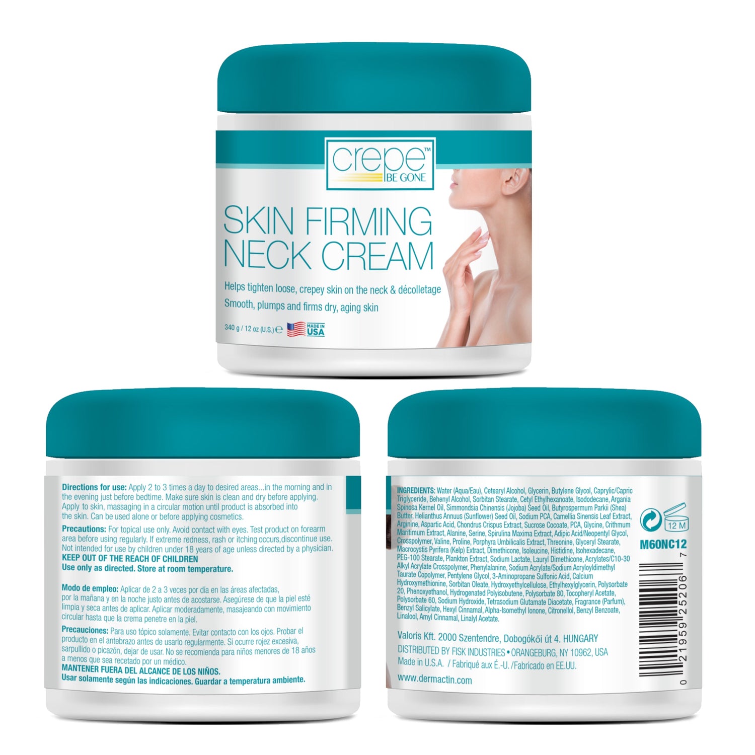 Crepe Be Gone Skin Firming Neck Cream - Large 12 oz.